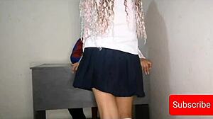 Mexican student gets anal licked and fucked by teacher for better grades in classroom.