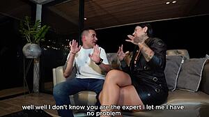 Horny tattoo artist TASTES and RIDES her client's HUGE COCK part 1 - la rola.