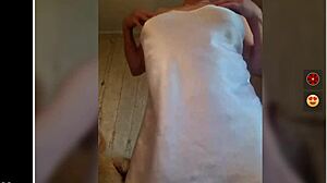 Tia lucia performs intriguing dance with big nipples on camera