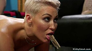 Group Lesbian Ass Whipping In Bondage Domination