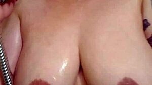 feeling the water on my big boobs in the shower makes me so aroused