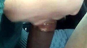 sloppy outdoor blowjob in public spot