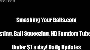 Watch me bust your balls with these pointy high heels 💥