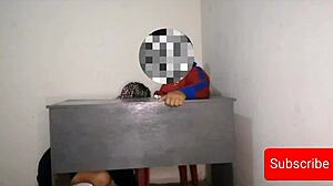 Mexican student gets anal licked and fucked by teacher for better grades in classroom.