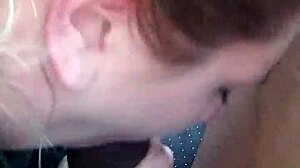 sloppy outdoor blowjob in public spot