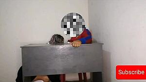 Mexican student gets anal licked and fucked by teacher for better grades in classroom.