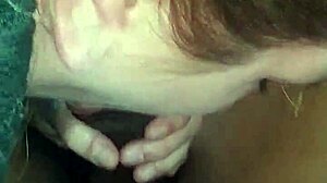 sloppy outdoor blowjob in public spot