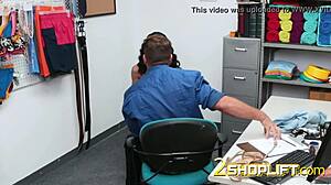 Hey, this skinny teen thief is ready to blow the officer's cock