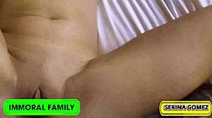 naughty serina loves her stepdad 😏 riding him cowgirl with big tits