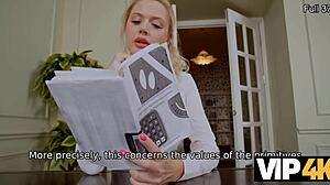 vip4k blonde teacher milf fucks black russian couple on desk