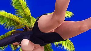 Model Poses in Skirt and Panties for Close-Up Shots