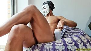 Mysterious Guy Fucks Fleshlight at Window with Ass Finger