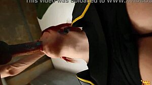 Helldivers cosplay teen mollyredwolf blows and swallows cum in liber tea cup