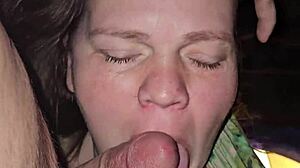 Milf Engages In Oral Session With Tit Play