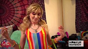 blonde cutie mackenzie moss fingers wet pussy and sits on face 😏