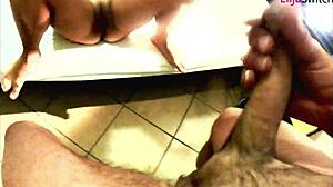 Mistress Suggestively Busts Balls With Feet And Handjob For Cum