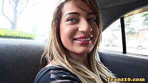 Latina Tgirl Masturbates In Lingerie Close Up