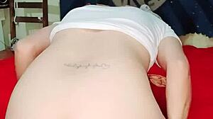 Petite Latina Orgasms On Big Dildo Deep In Pussy