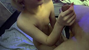 after the movie, the cute blonde amateur began deepthroating my cock in pov