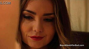 Busty naked pale white lesbian slave fingered by mistress