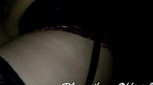 He Fucks Prostitute in Ass Before Husband Arrives. She Wears Lingerie and Pantyhose.