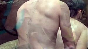 i found a muscular stranger jerking on the trail and took his cock