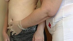 A Nurse Helps A Lesbian In Early Pregnancy With Orgasm Problems Fisting In Medical Gloves