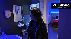 Lena Fire flashes in Barcelona for private fuck!