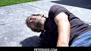 Petite Teen Squirts for Neighbor's Pleasure