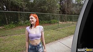 Sawyer Kelly's Tight Shaved Pussy Gets Stretched in the Bang Bus 😏