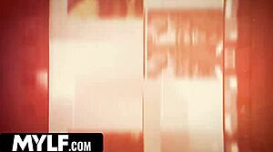 shoplifting milf gets roughly passed around by stepson and friends.