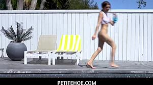 Petite Teen Squirts for Neighbor's Pleasure