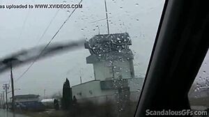 what's this teen doing alone in the car with toys?