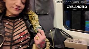 Lena Fire flashes in Barcelona for private fuck!