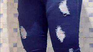 Mature Mother-In-Law Slapped In Public Bathroom Doggy