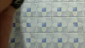 Mature Mother-In-Law Slapped In Public Bathroom Doggy