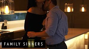 Hey, check out Alexis Tae and Corey Steele having passionate sex behind their partners' backs with doggystyle and handjobs.