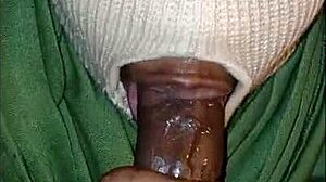 Super Sloppy Deep Throat Blowjob From Masked Girl