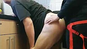 Girl Fucks Guy With Strapon In Homemade Pegging Ass To Mouth Action!