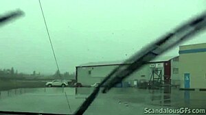 what's this teen doing alone in the car with toys?