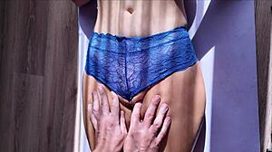 Tight young pussy in oil gets massage and then big cock