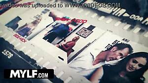 shoplifting milf gets roughly passed around by stepson and friends.