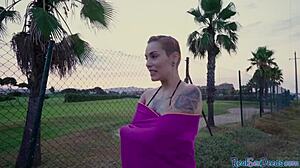 Inked Latina Pulled For Intense Public Deepthroat And Outdoor Cowgirl Fucking