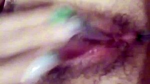 the naughty girl indulges in self-pleasure, touching herself intimately