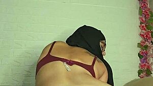 Jumping On 12 Inches Bbc Dildo Mia Niqab