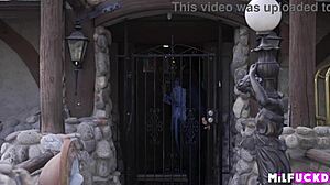 The rich cougar milf slaps and face-fucks her boy toy