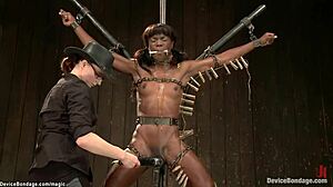 Device Bondage Features Blonde And Ebony