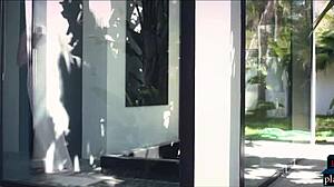 Blonde Housewife Milf Fucks Gardener in Garden