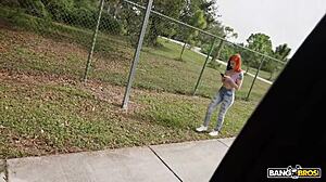 Sawyer Kelly's Tight Shaved Pussy Gets Stretched in the Bang Bus 😏