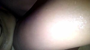 I'm giving a double blowjob to my cuckold husband and my BBC bull before getting hard interracial fucked in this MMF threesome.